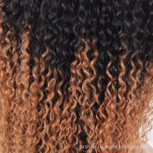 1B/30 Jerry curly U part wig ombre hair Wholesale 100% Virgin Cuticle Aligned  Brazilian Human Hair 130% density to 180% density